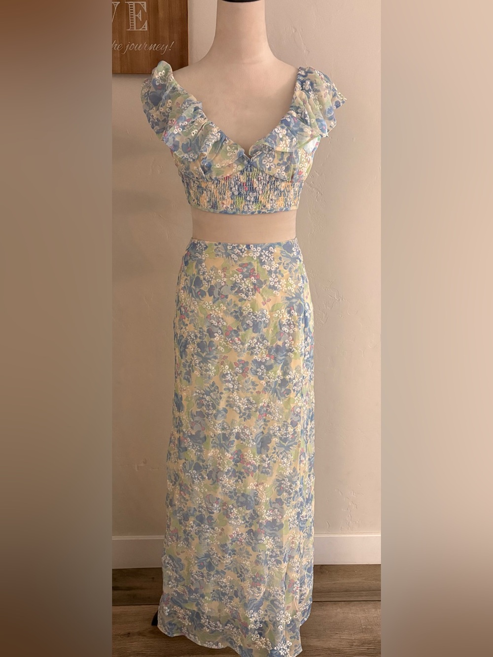 Sabo Skirt Matching Set- Maxi Skirt and Top, Small